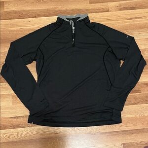 Black Quarter-Zip Women's Sweatshirt